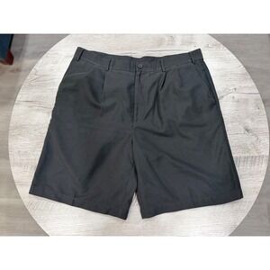 Ashworth Black Golf Shorts Mens 38 Flat Front Casual Performance